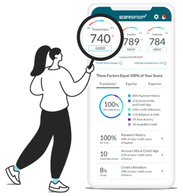 ScoreSense overview screen on mobile device